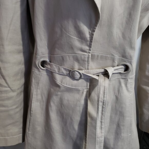 Via Spiga Trench Coat Women's Size Medium Stone Beige Belted - Picture 5 of 13